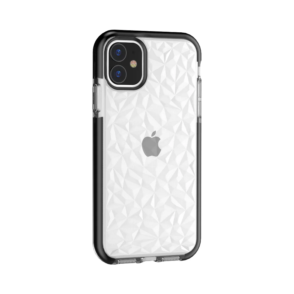 100 шт./лот прозрачный алмаз зерна ТПУ+ D30 высокого качества чехол для iPhone 6 7 8 X XS XR XS Max 6 7 8 plus 11 Pro максимальный чехол