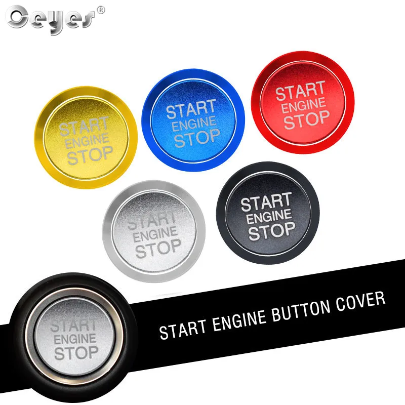 

Ceyes Car Styling Accessories Start Stop Engine Push Button Ignition Ring Stickers Case For Alfa Romeo 159 Giulia Stelvio Covers