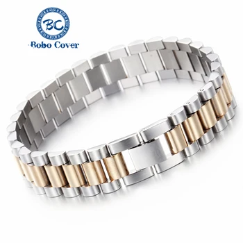

Men's stainless steel watchband bracelet Men Luxury Biker bangle High quality Female watch strap Fashion jewelry charm bracelets