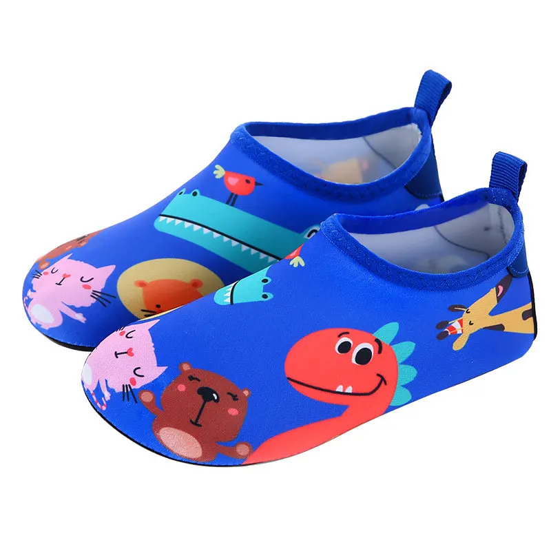 Color 19 Детская быстросохнущая водонепроницаемая обувь для плавания; повседневная обувь; Легкие носки для пляжа и бассейна; детские тапочки с героями мультфильмов - Цвет: Color 19