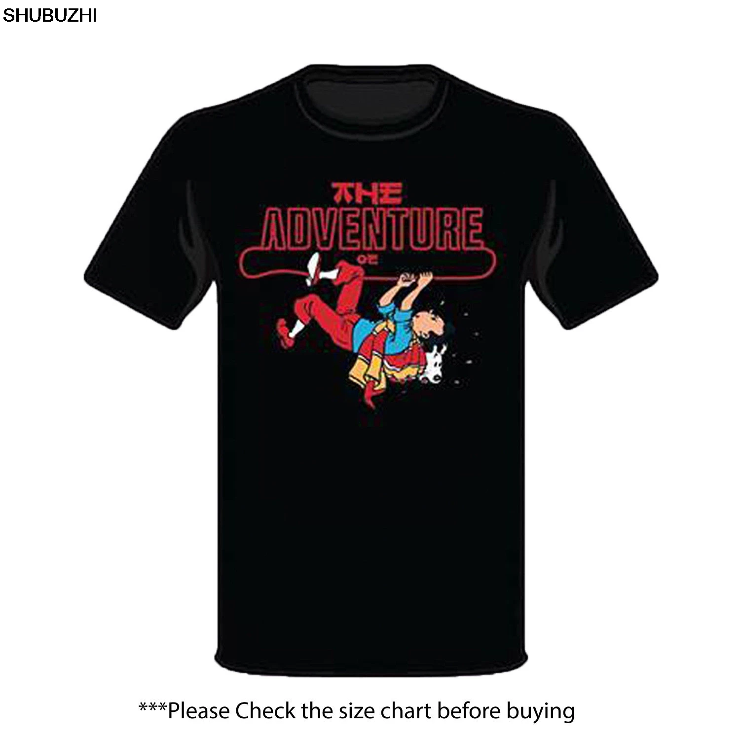 

Tintin T-Shirt Snowy Classic Adventure toon Comic Book Retro New Tin Tin T Shirt