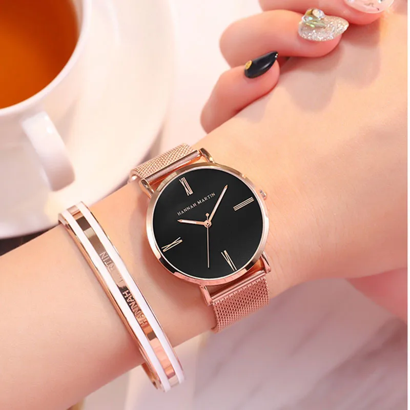 Women Watch 2019 Casual Waterproof Rose Gold Steel Mesh Watches Fashion Dress Luxury Jewelry Quartz Clock 2