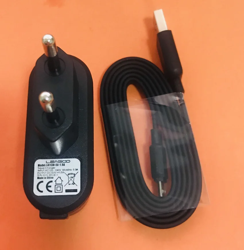 Оригинальное зарядное устройство для путешествий с европейской вилкой+ USB кабель для LEAGOO M13 MTK676 четырехъядерный