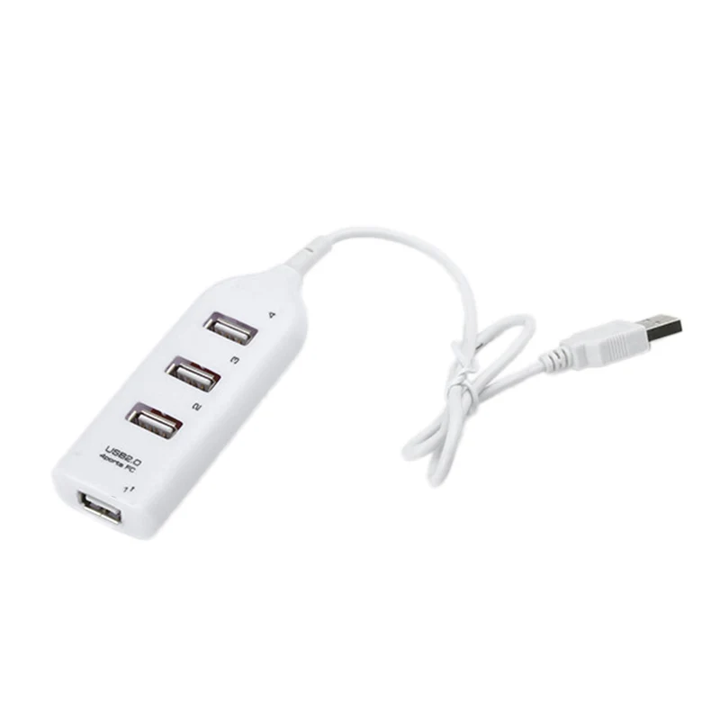 Мини USB 2,0 Высокое Скорость 4 Порты и разъёмы usb-хаб разветвитель адаптер для ПК компьютера, мобильного телефона, Портативный USB2.0 соединительный узел