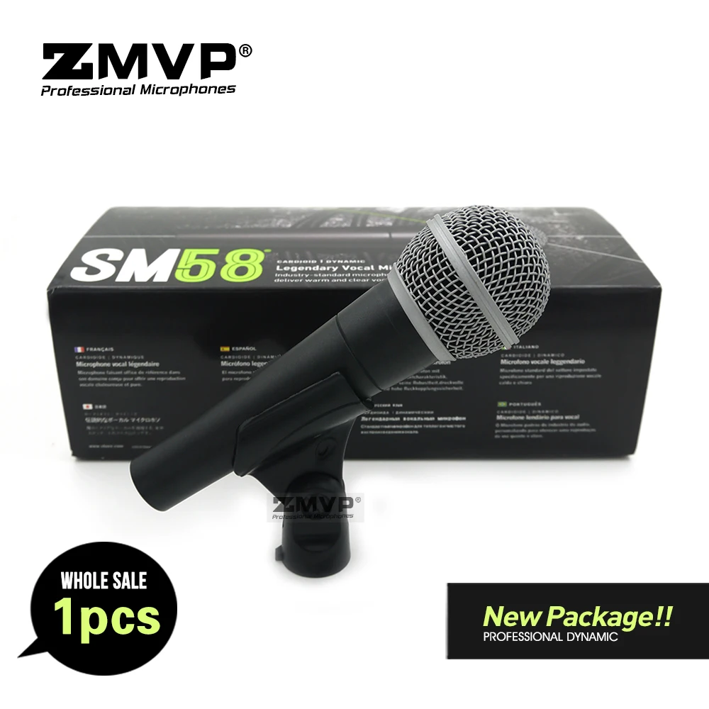 Top Quality SM58LC Professional Dynamic Wired Microphone SM58 Mic Mike with Real Transformer For Performance Live Vocals Karaoke 