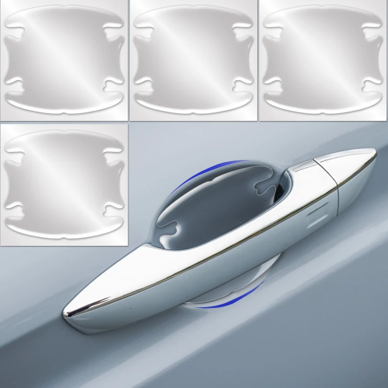 4 шт. Автомобильная прозрачная защитная пленка наклейка на дверную ручку для Audi A4