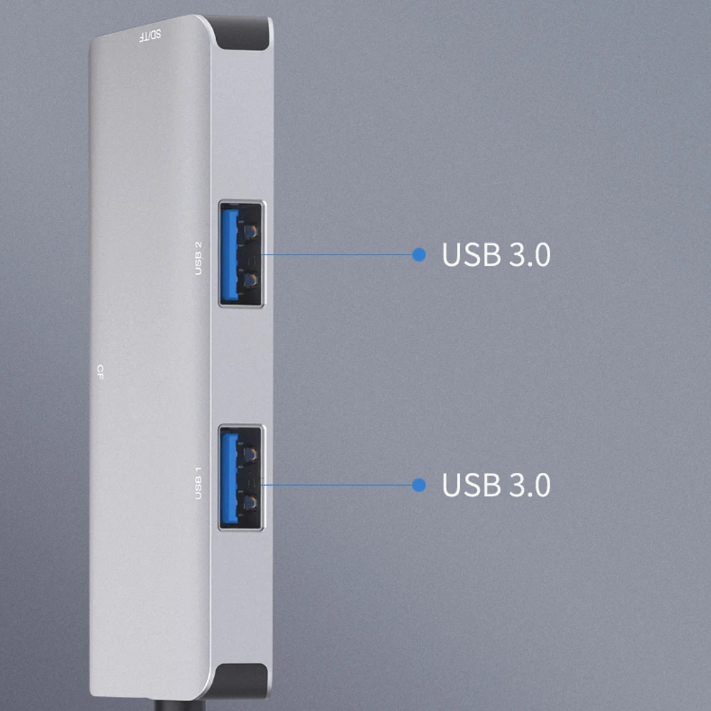 5-в-1 Тип C OTG считыватель смарт-карт для ПК USB 3,0 CF устройство для чтения карт SD TF слот для карт памяти для устройства чтения sd-карт компьютерные принадлежности для Mac OS