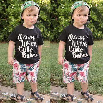 

AU Stock Toddler Kid Infant Baby Boy 6M-3T T-shirt Tops+Pants Outfit Summer Clothes