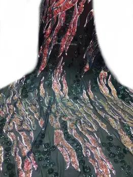 

on sale nigerian lace fabric unique SYJ-99511 french net fabric with sequins