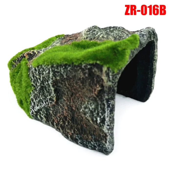 New Reptiles Habitat Decoration Hiding Cave Fish Turtle Tank Basking Ornament NE