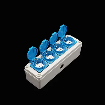 

IP54 Outdoor Waterproof and Dustproof Industrial Socket EU 1/2/3/4 Outlet Plug Wall Electrical Power Socket
