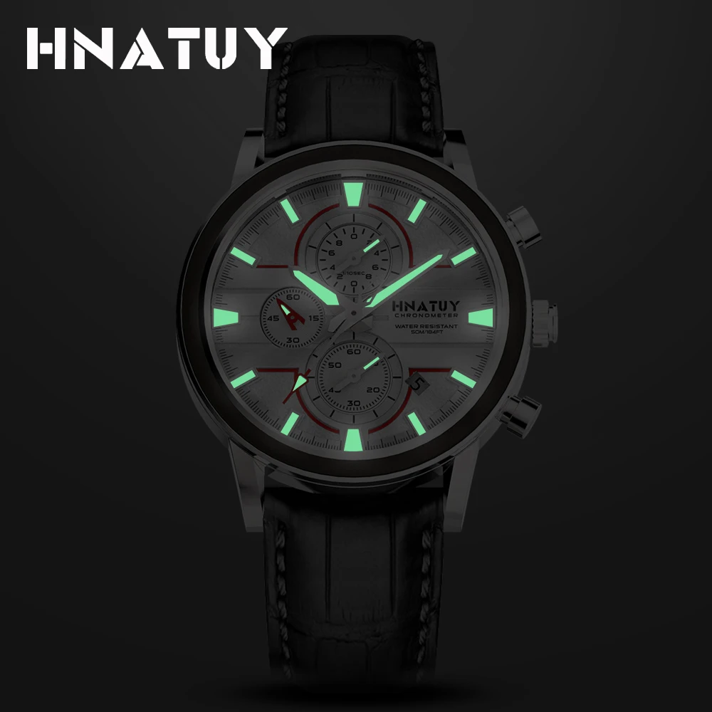 

Hnatuy Men Wooden Watches Military Timing Quartz Men Watch Waterproof 50M Business Retro Fashion Leather Men's Clock Wristwatch