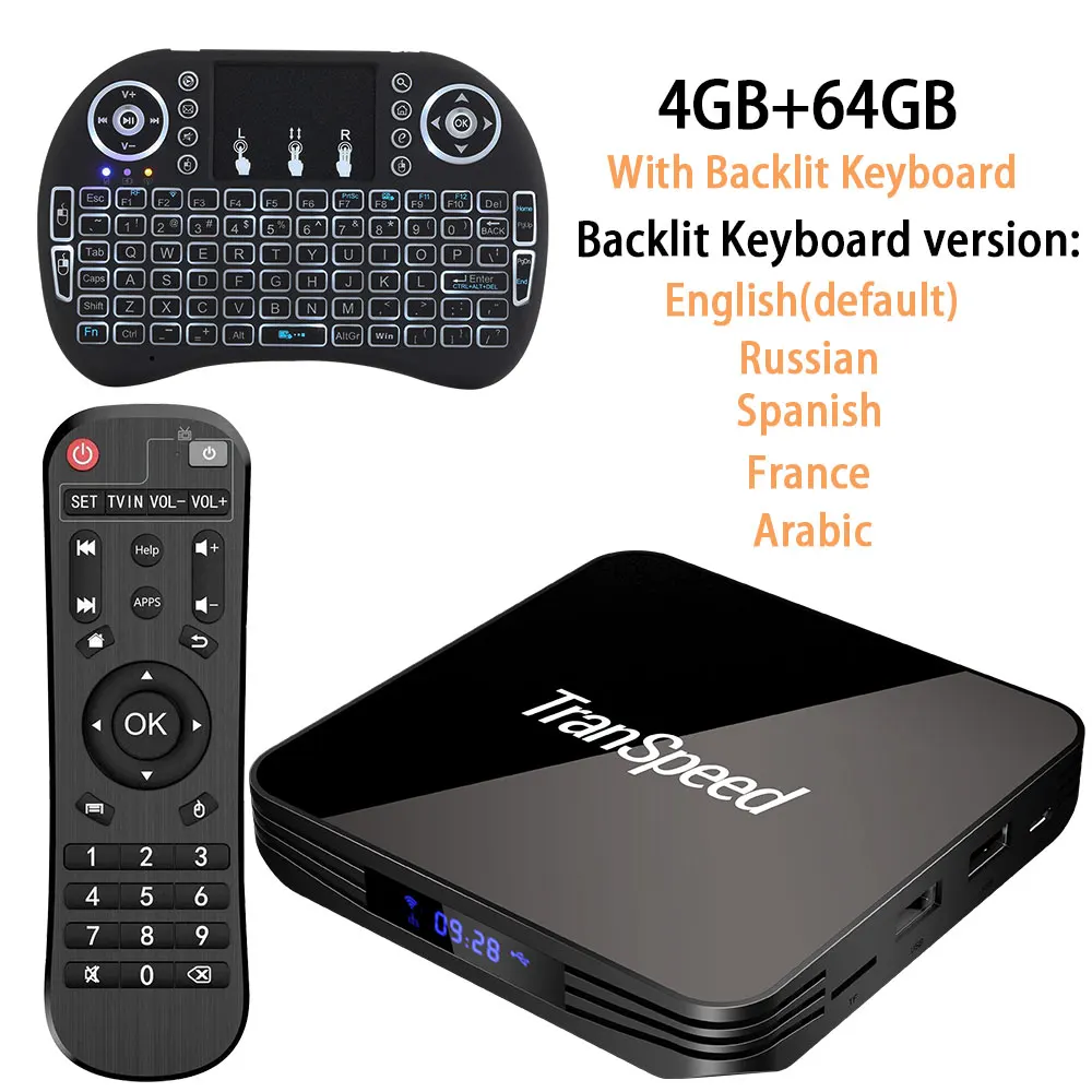 Android 9,0 ТВ приставка 4 ГБ 32 ГБ 64 Гб Amlogic S905X3 8K HDMI 2,4G и 5G Wifi Netflix Youtube 1000M 5G Wifi приставка - Цвет: 64G with Keyboard
