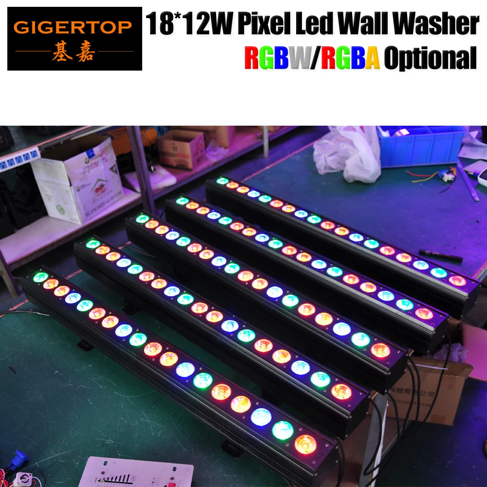 TIPTOP Stage Light 18x12W RGBW RGBA Led Wall Washer NO Waterproof Indoor Using Amber Gold Color Daisy Chain Connect | Освещение