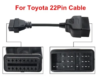 for Toyata 22 pin OBD2 Кабель-адаптер для Toyota 22 Pin to16 Pin Female OBD 2 OBDII Соединительный Кабель-адаптер автомобильный диагностический кабель для TOYOTA - Цвет: for Toyata 22 pin