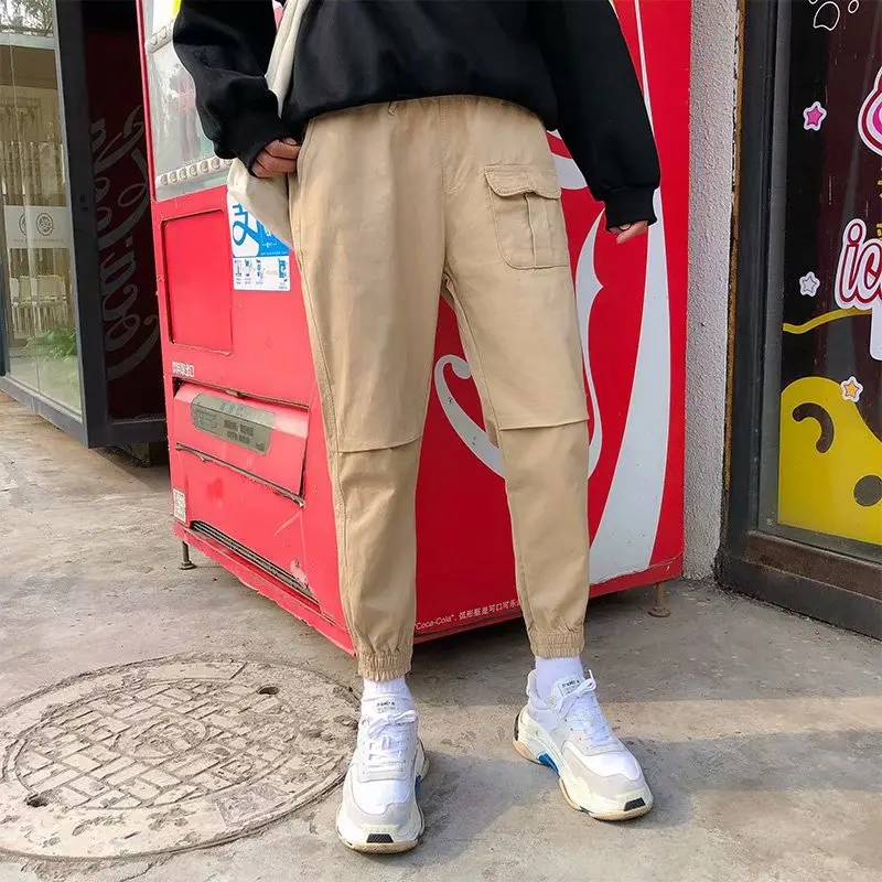 

2019 Spring New Style Bib Overall Men's Popular Brand Fashion Shawn Slim Fit Men's Casual Teenager Ankle Banded Pants Fashion