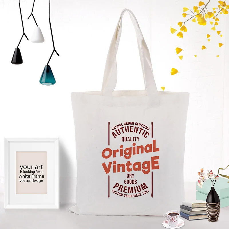 Текстовый Тип Холщовая Сумка на заказ Печать текстовый логотип DIY повседневное использование хозяйственная сумка экологическая многоразовая утилизация
