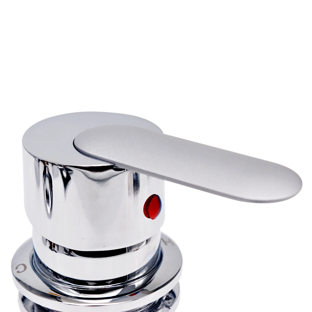 New 1Way Shower Room Mixer Faucet Shower Valve Diverter Hole Size 50-55mm Ceramic Cartridge Cold & Hot Water Tap Screw Thread