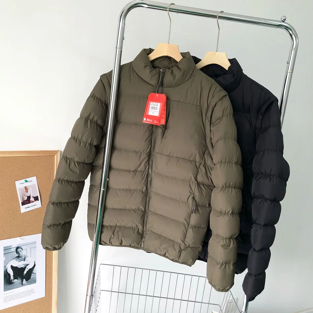 TN Face Cotton Coat Winter New Down Cotton Coat Removable sleeves Stand-up collar outdoor down jacket down vest Dual-use Parkas