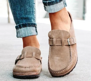 

Breathable New Women Round Toe Low Heel Slide Sandals Summer Slippers Beach Shoes Woman Mule Flat Sandals