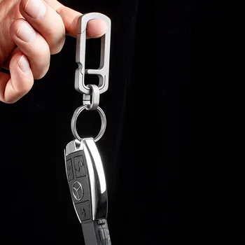 

Lightweight Titanium Alloy Keychain Key Ring Hanging Buckle Outdoor Carabiner for Camping WHShopping