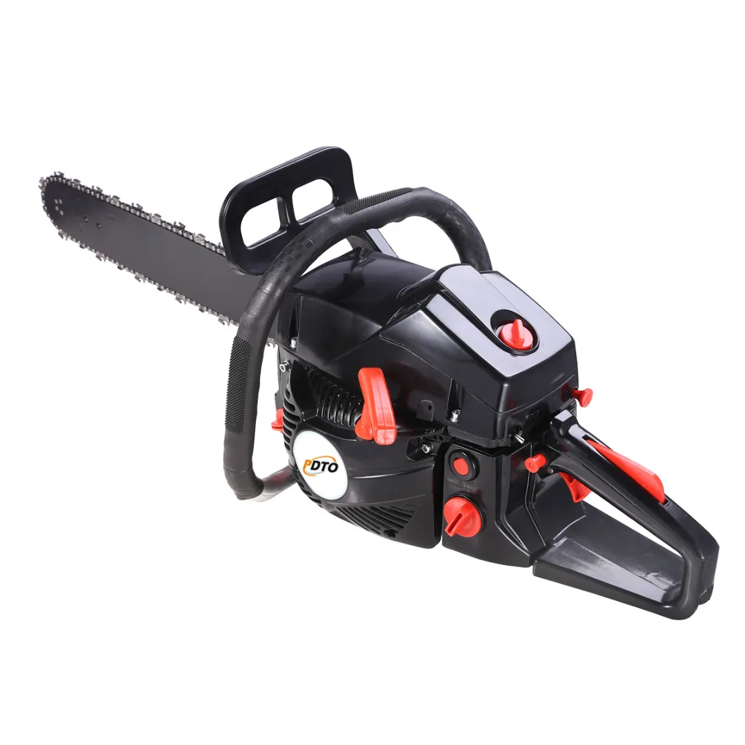 Black 20'' Bar 62CC More Power Gasoline Chainsaw Petrol Powered Wood Cutting Chain Saw 2-Stroke Less Noise Durable