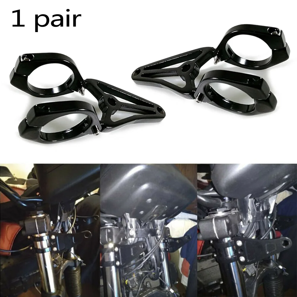 

1 pair Headlight Mount Brackets Black For Harley/Honda/Kawasaki Motorcycle