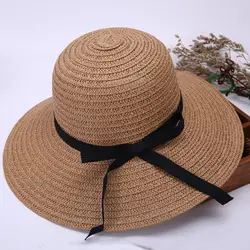 Новая женская летняя пляжная шляпа от солнца, складная пляжная шляпа