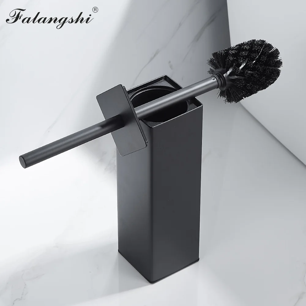 Bathroom Toilet Brush Holder Set Black Square Clean Tool Durable Vertical Toilet Brush Bathroom Cleaning Accessories WB8703 bathroom accessories toilet brush set toilet brush holder