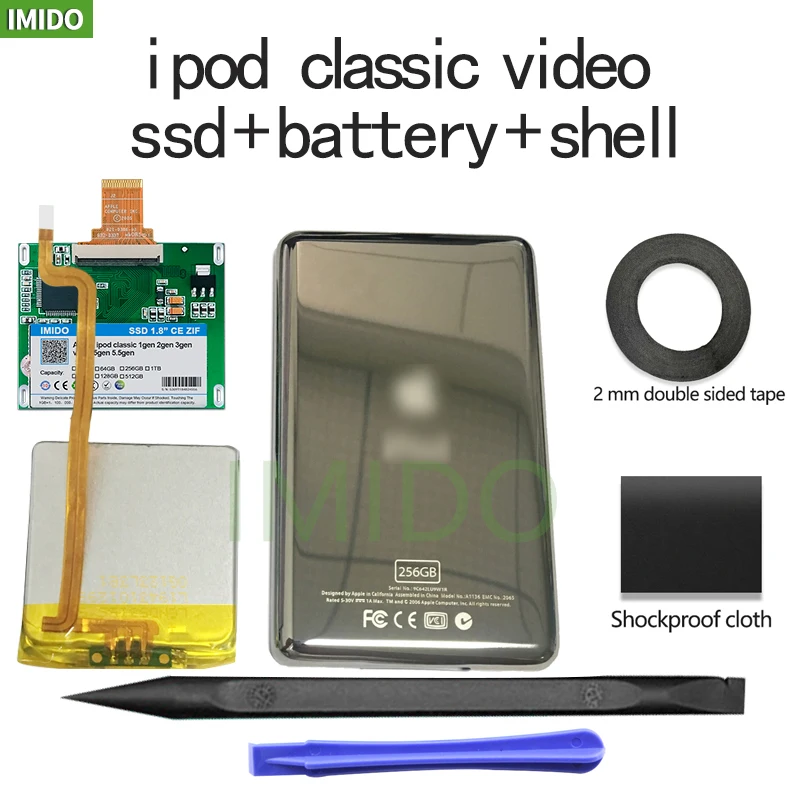Новинка 128 ГБ 256 512 SSD для Ipod classic 7Gen ВИДЕО 5 Й Замена MK3008GAH MK8010GAH MK1634GAL HDD бесплатный