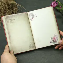 

2022 Retro flower diary hand ledger Chinese style student notebook full-color page notepad notebook book