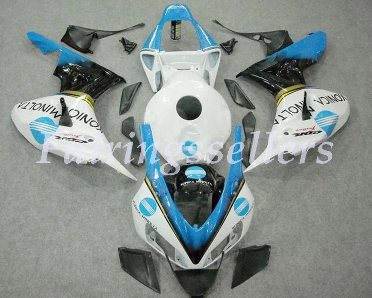 

Injection mold New ABS Full Fairing Kit Fit For Honda CBR1000RR 06 07 2006 2007 1000RR Fairings Blue White