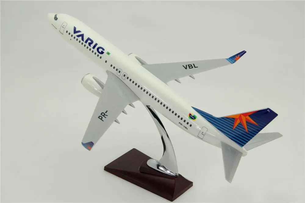 40 см Бразилия VARIG Airways Boeing B737-800 модель самолета смола с подставкой изысканный подарок украшения дома