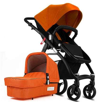 Orange A Четыре Детские коляски 2 в 1 Легкая Складная ручная тележка портативный Зонт с троллейбусом дорожная сумка для коляски Jogger дорожная система для детей - Цвет: Orange A