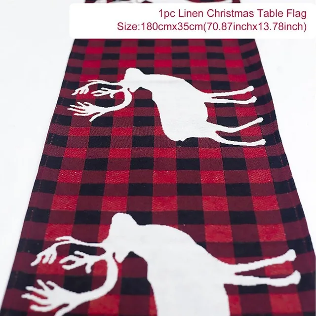 elk flag Снежинка, Настольная дорожка, Рождественский Декор для дома, Рождественский Декор, Navidad орнамент, рождественские вечерние украшения, подарок на год - Цвет: elk flag
