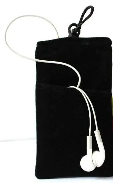 Черный Хорошее качество Универсальный 5," чехол для смартфона, бархатный тканевый чехол для iphone 6/7 plus S7edge GX8 xiaomi 4c mi5 oneplus2/3 - Цвет: Черный