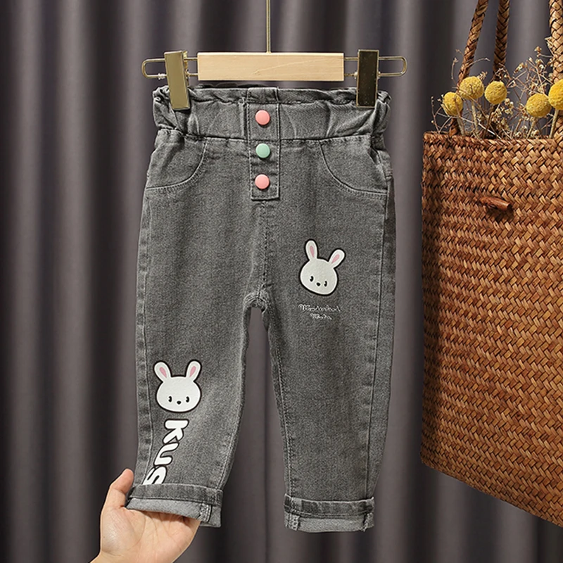 Pantalones vaqueros de primavera y otoño para niñas, mallas para niños, pantalones combinados