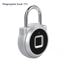 Cheap Smart  Fingerprint Padlock USB charge  Toolbox lock AntiTheft Keyless lock P10 for Door Luggage