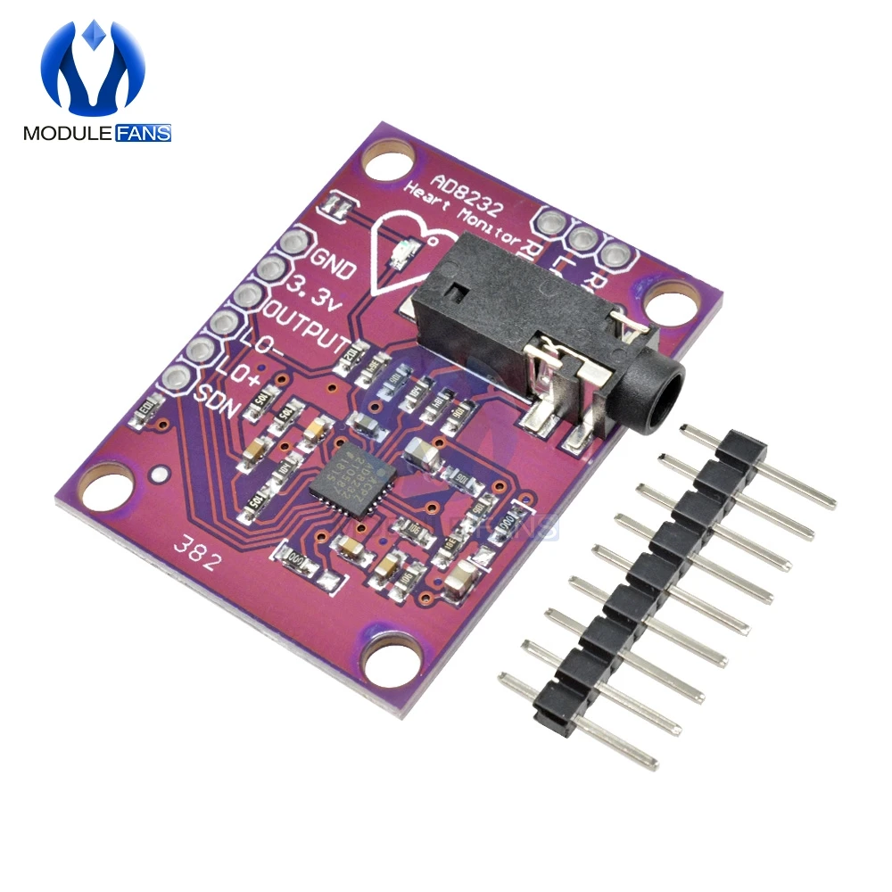 AD8232 одиночный монитор сердечного ритма ЭКГ Developemt плата модуль для Arduino совместимый Diy комплект электронный модуль платы блока программного управления