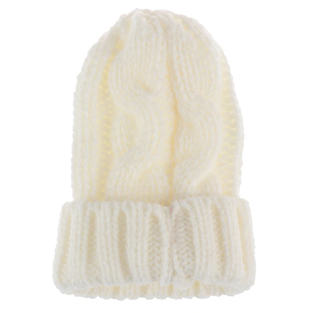 1/2/10pcs Random Knitted Hat Cute Doll Cap Fashion Colourful Headwear Accessories Mini Decorative Christmas Hat Scarf Towel White