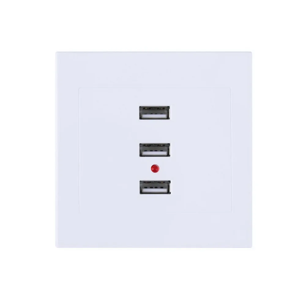 Главная полезная 3 Порты и разъёмы USB Смарт Мощность Зарядное устройство гнездо 220V 5V для сотового телефона PC