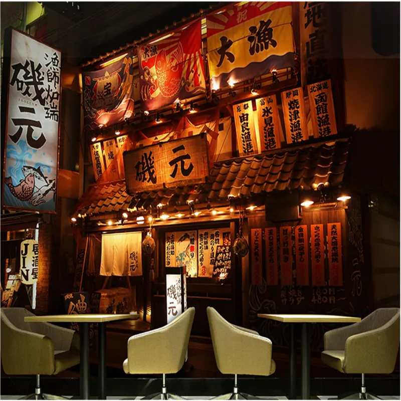 Ретро японский Izakaya фото обои s Фреска для японского ресторана суши промышленный Декор обои 3D обои