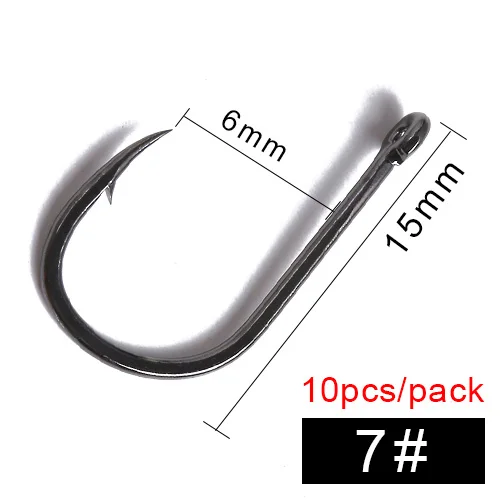 FTK рыболовный крючок ISEMA 3#-12# Привет карбоновые рыболовные крючки для ловли карпа - Цвет: size 7