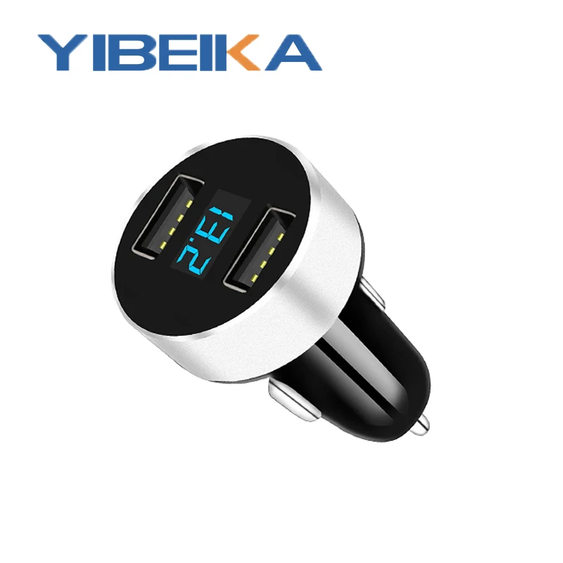 YIBEIKA18W cargador de coche USB para Для iPhone Xiaomi cargador de coche de doble USB 3.6A cargador de coche de
