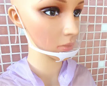 

Plastic Transparent Mask Barbecue Kitchen Health Masks Chin Holder Anti Saliva Spray For Food Hotel Restaurant Special Chef