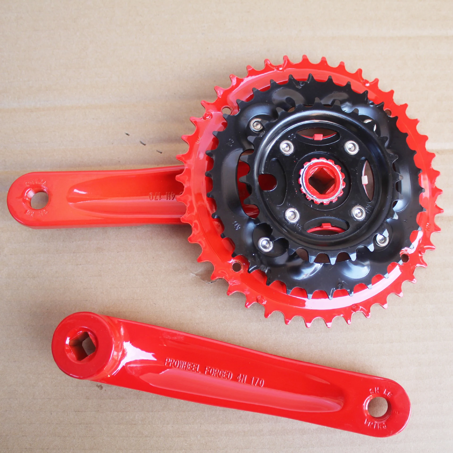 PROWHEEL 7-8 Скорость 24/34/42 т MTB велосипед диаметра окружности болтов(горный велосипед цвет передняя Звездочка велосипеда квадратное отверстие рукоятки