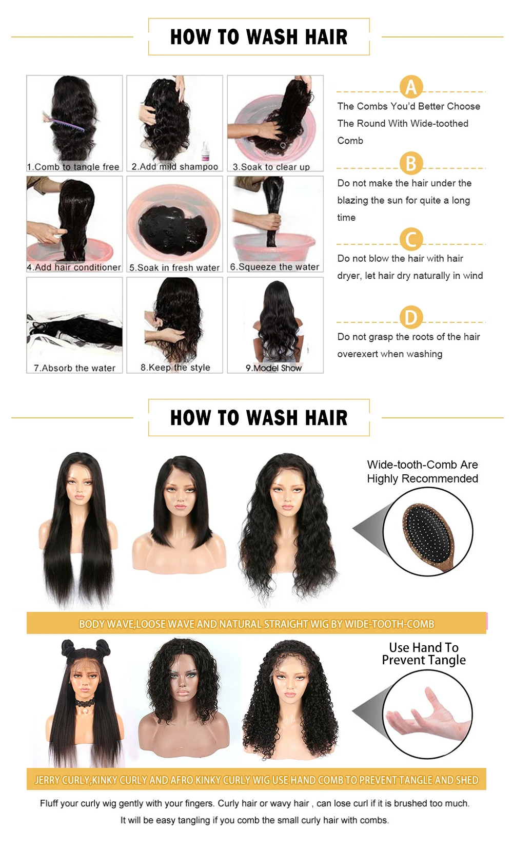 Apliques com cabelo humano