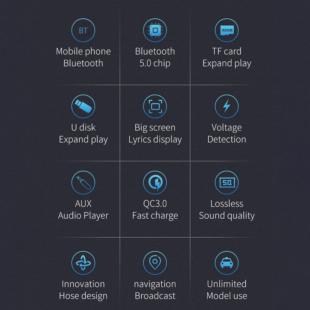T91 большой экран Bluetooth Handsfree fm-передатчик MP3-плеер QC3.0 USB зарядное устройство
