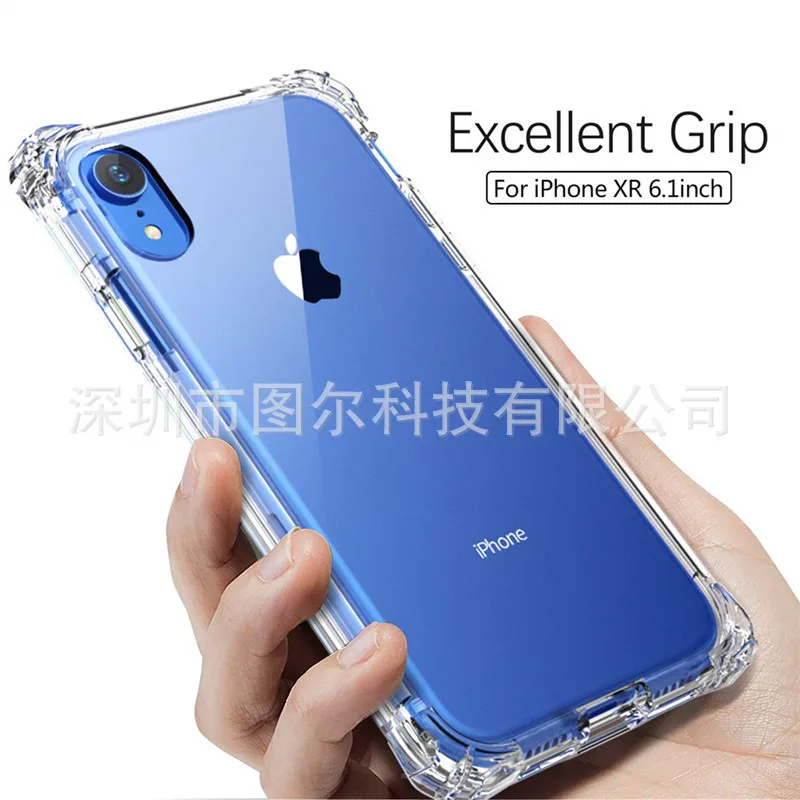В настоящее время iPhone XR Прозрачный чехол для телефона Три в одном xs max ударопрочный защитный чехол применимый 6 S 7-8 Pl
