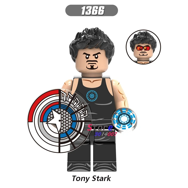 50 шт. Мстители эндмейд арбалон Питер Паркер Quicksilver Kingpin Tony Stark красный череп карликовый строительный блок для детей игрушки - Цвет: XH1366